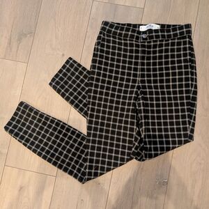 Hollister Black and White Plaid Pants Juniors Size Small